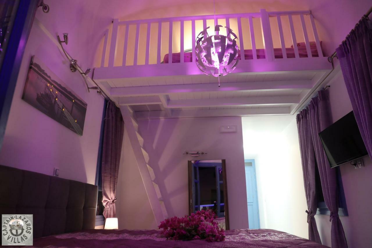 Located By The Sea One Beachfront Private Captain Lazaros Pool Villa With Loft In 750Sqm Spacious Private Plot-Jacuzzi-Sunrelax-Furnished Terace-Gazebo-Private Parking,Sleep 3 Adults And 2 Children, Just Steps From The Black Beach-Seaview เปริสซา ภายนอก รูปภาพ