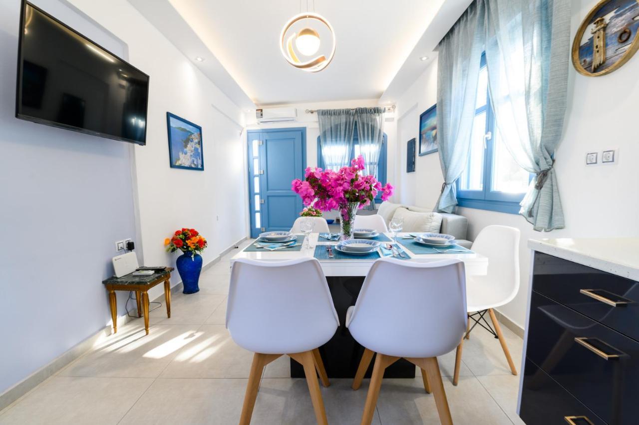 Located By The Sea One Beachfront Private Captain Lazaros Pool Villa With Loft In 750Sqm Spacious Private Plot-Jacuzzi-Sunrelax-Furnished Terace-Gazebo-Private Parking,Sleep 3 Adults And 2 Children, Just Steps From The Black Beach-Seaview เปริสซา ภายนอก รูปภาพ